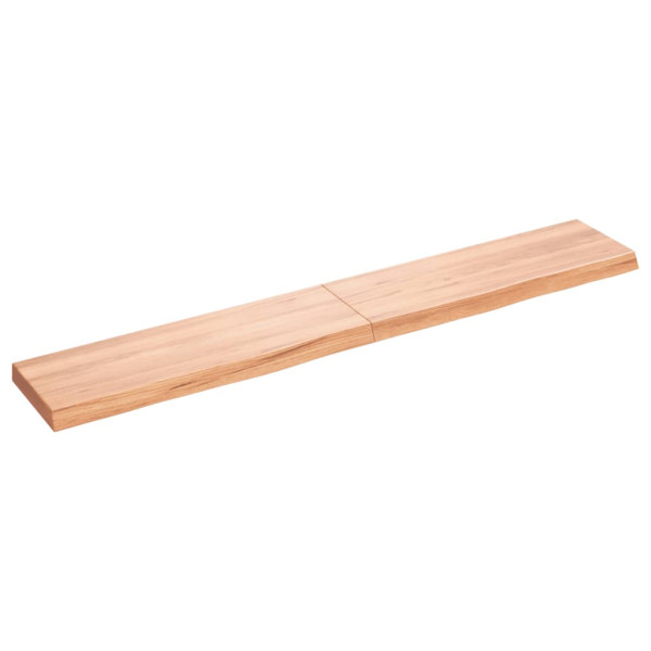 Estante de pared madera roble tratada marrón claro 180x30x6 cm D