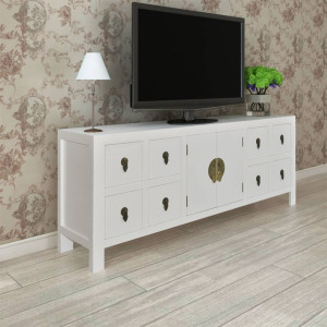 Mueble de TV con cajones ALTA madera maciza pino 100x35x41 cm vidaXL