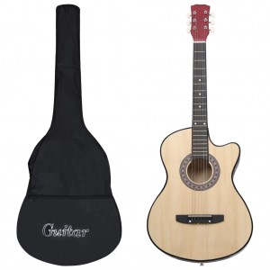 Set de guitarra acústica 12 piezas con cutaway 6 cuerdas 38 D