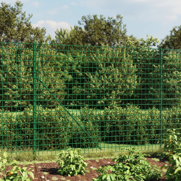 Cerca de arame de aço galvanizado verde 1,4x10 m D