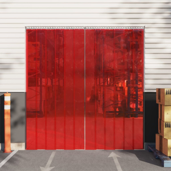 Faixa de cortina de porta de PVC vermelho 200x1,6 mm 10 m D