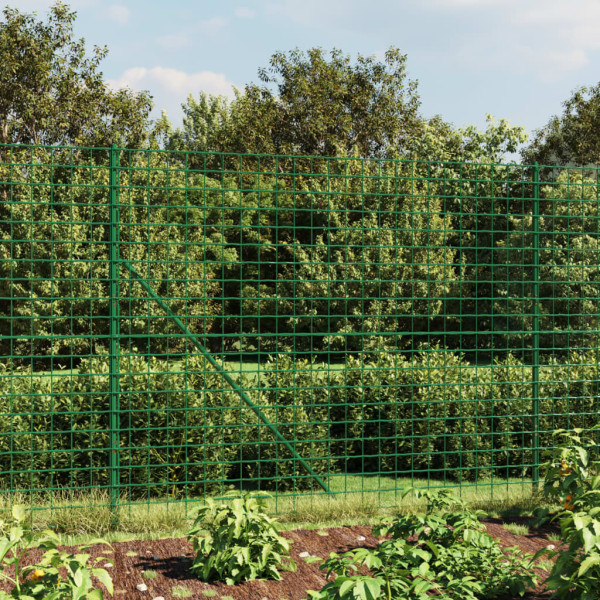 Cerca de alambre de acero galvanizado verde 1.4x10 m D