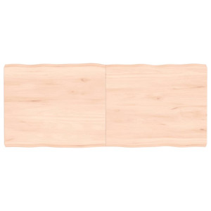Tablero de mesa madera maciza roble borde natural 120x50x6 cm D