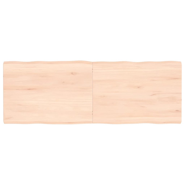 Tablero de mesa madera maciza roble borde natural 140x50x4 cm D