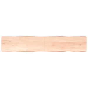 Tablero de mesa madera maciza roble borde natural 220x40x4 cm D