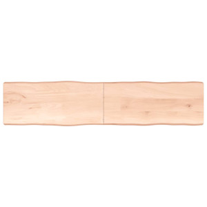 Tablero de mesa madera maciza roble borde natural 220x50x6 cm D