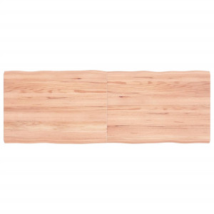 Tablero mesa madera tratada roble borde natural 140x50x4 cm D