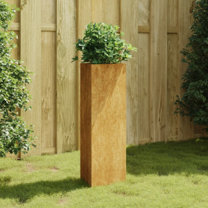 Jardinera de acero corten 30x26x75 cm D