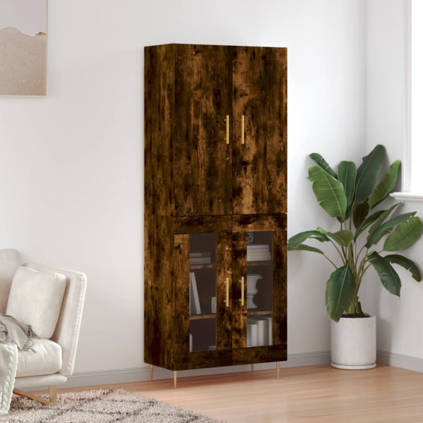 Decoração alta madeira contraplacada carvalho fumado 69.5x34x180 cm D