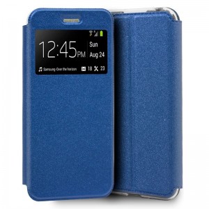 Funda Flip Cover Xiaomi Mi 9 Lite Liso Azul D