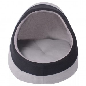 Cama cubo para gatos tamaño L gris y negra H