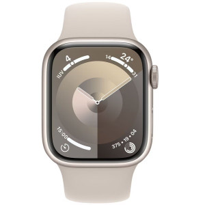 Apple Relógio Série 9 GPS 45mm alumínio sport band S/M beige D