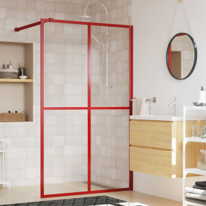 Porta do chuveiro transparente ESG vermelho 140x195 cm D