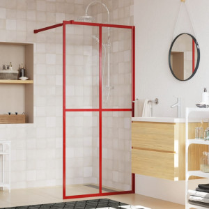 Porta de chuveiro transparente ESG vermelho 80x195 cm D
