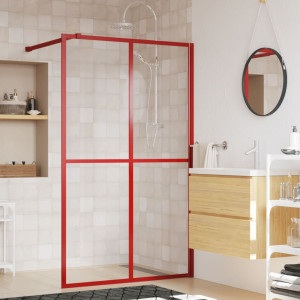 Porta do chuveiro transparente ESG vermelho 118x195 cm D