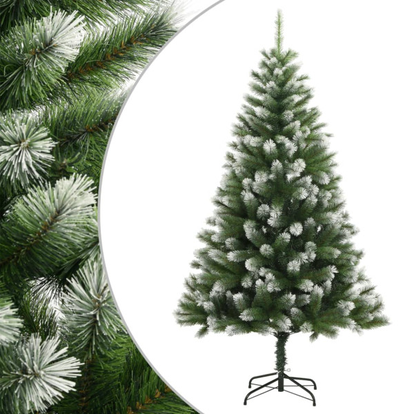 Árbol de Navidad artificial con bisagras y nieve flocada 240 cm D