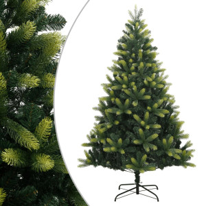 Árbol de Navidad artificial con bisagras y soporte 150 cm D