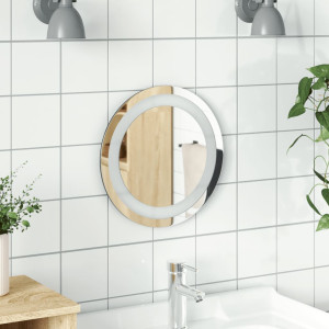 Espejo de baño LED redondo 30 cm D