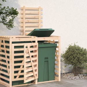 Extensión para cobertizo de cubos de basura madera maciza pino D