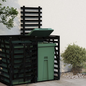 Extensión para cobertizo de cubos de basura madera pino negro D