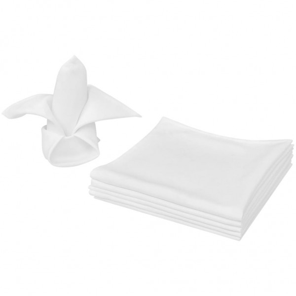 50 guardanapos de tecido branco de 50 cm x 50 cm D