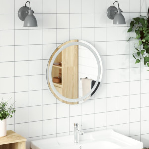 Espejo de baño LED redondo 50 cm D