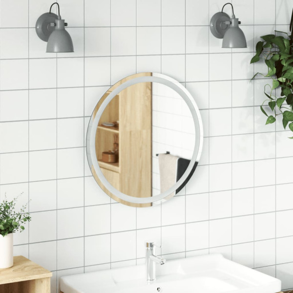 Espelho redondo LED para banheiro 60 cm D