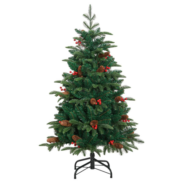 Árvore de Natal artificial com pinhas e frutos silvestres 120 cm D