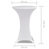2 Manteles blancos ajustados para mesa de pie - 80 cm diámetro 5