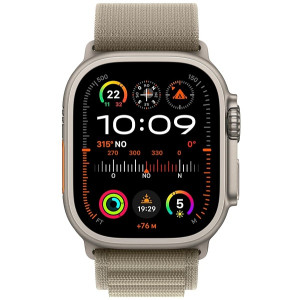 Apple Relógio Ultra 2 GPS + celular 49mm titânio loop alpino M verde D