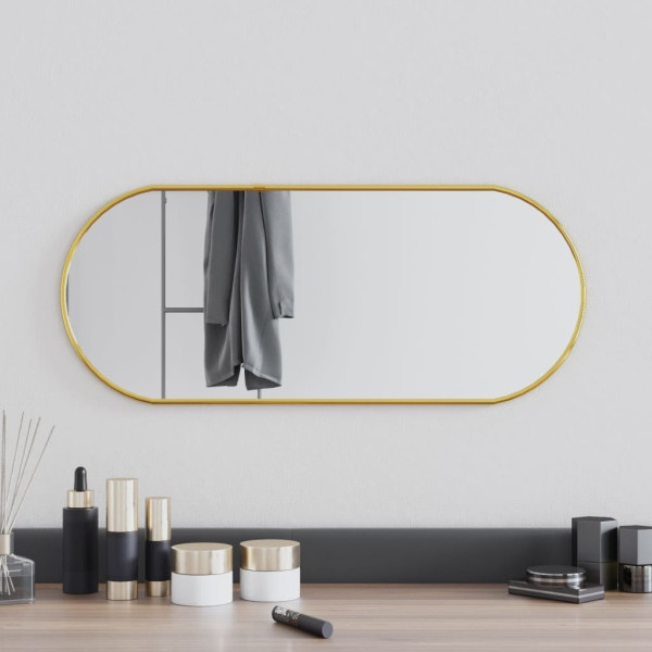 Espelho de parede oval dourado 60x25 cm D