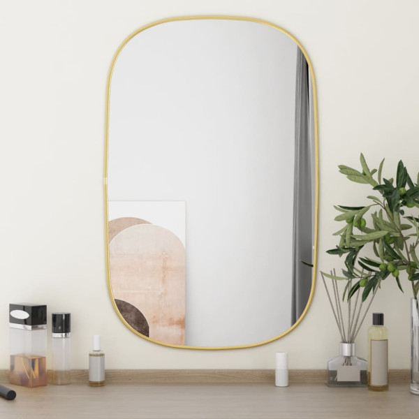 Espejo de pared dorado 70x45 cm D