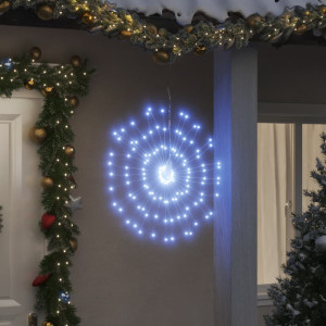 Luces de Navidad de estrellas 140 LED blanco frío 17 cm D
