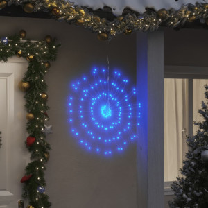 Luces de Navidad de estrellas 4 uds 140 LED azul 17 cm D