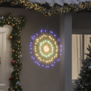 Luces de Navidad de estrellas 4 uds 140 LED de colores 17 cm D