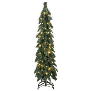 Árbol de Navidad artificial iluminado con 60 LEDs 120 cm D