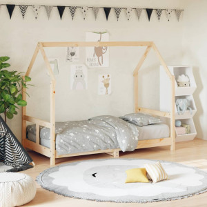 Estructura de cama para niños madera maciza de pino 80x160 cm D