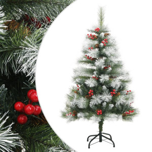 Árbol de Navidad artificial con piñas y bayas 120 cm D