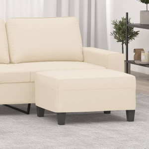 Reposapiés tela de microfibra beige 70x55x41 cm D