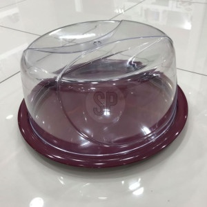 Excellent Houseware Plato con tapa para tartas transparente 34 cm D