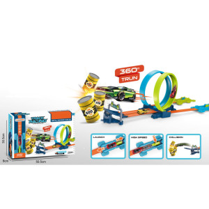Tender Toys Circuito de coches de juguete 24 piezas gris y azul D