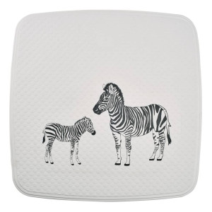 RIDDER Tapete de banho Zebra branco e preto 54x54 cm D