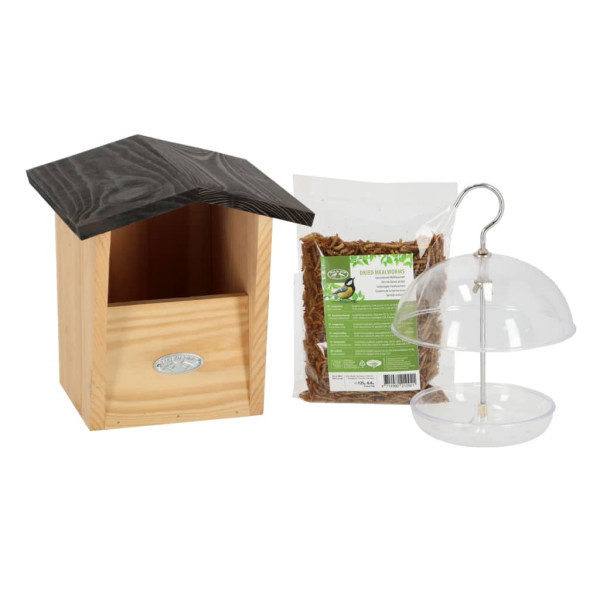 Esschert Design Conjunto completo de alimentador Robin Bird D