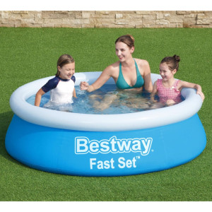 Bestway Piscina inflável Fast Set redonda azul 183x51 cm D