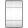 Espejo de pared rectangular de hierro negro 50x80 cm 3