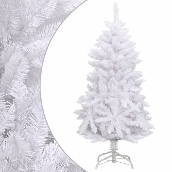 Árbol de Navidad artificial con bisagras y soporte blanco 120cm D