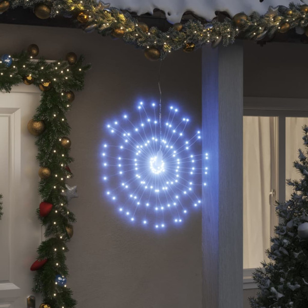 Luzes de Natal de estrelas 2 uds 140 LED branco frio 17 cm D