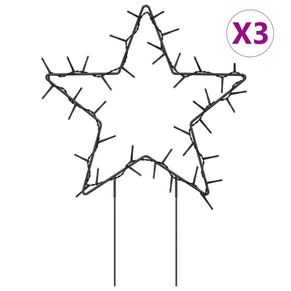 Estrella de luz decorativa Navidad con estacas 50 LED 29 cm D