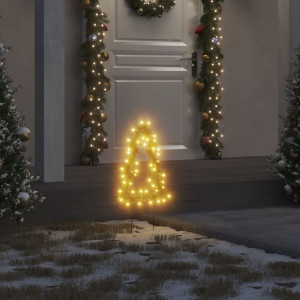 Árbol de Navidad lde uces con estacas 3 uds 50 LED 30 cm D