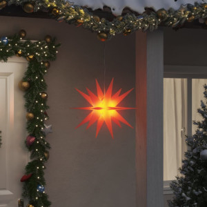 Candeeiro de Natal com LED dobrável vermelho 43 cm D